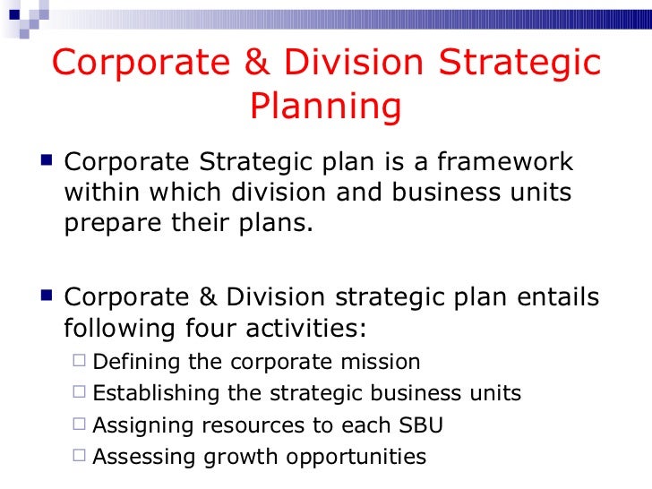 business unit strategic planning